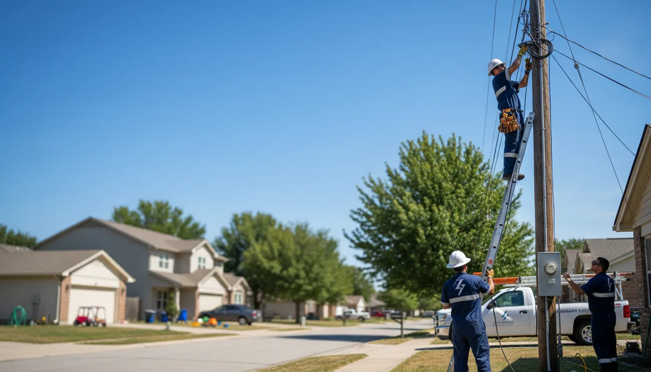 Residential electrician providing installation services in Comfort, WV